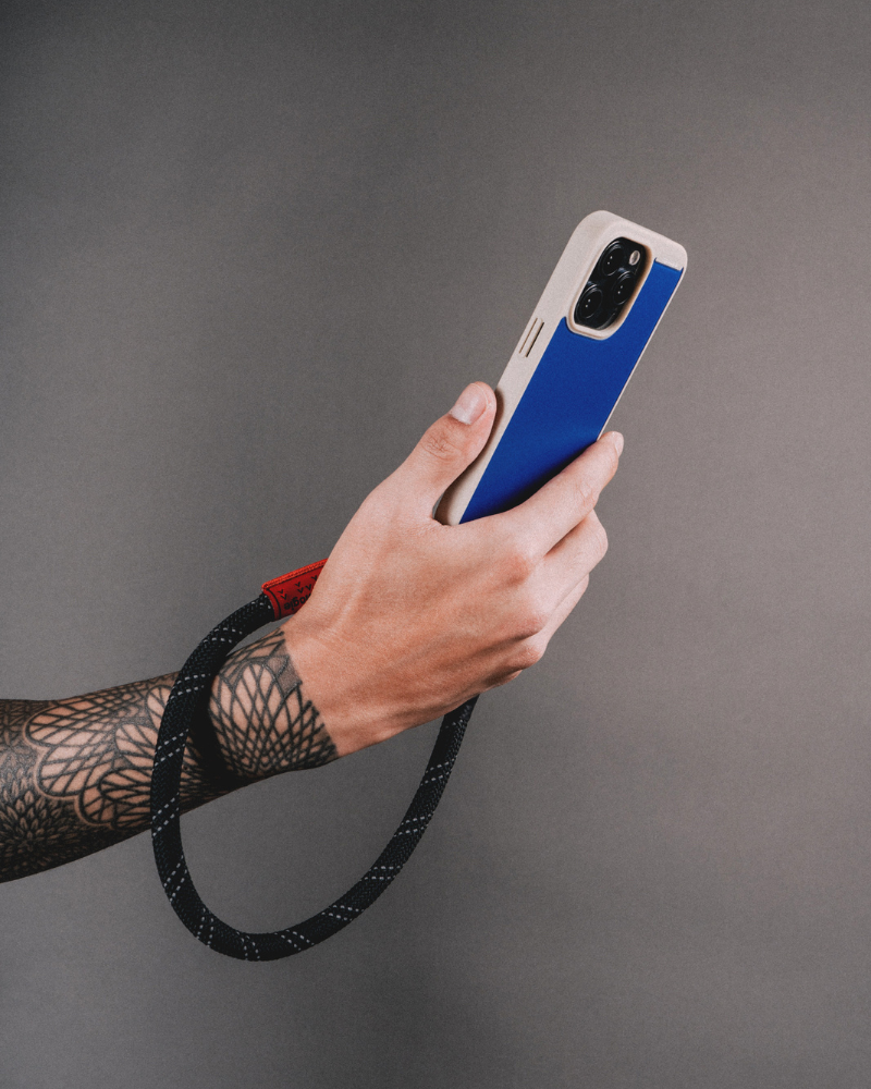 Dolomites Phone Case / Slate / 8.0mm Wrist Strap Black Purple