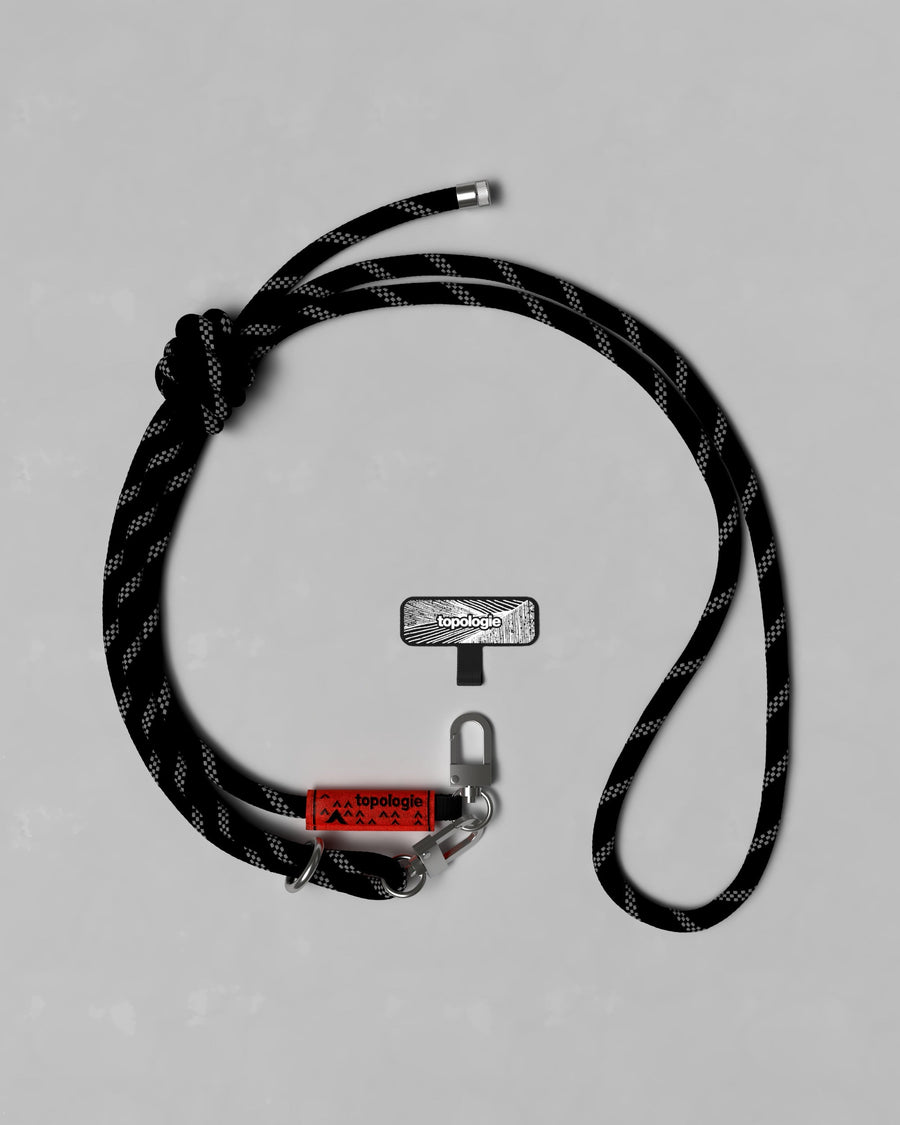 8.0mm Rope / Black Reflective + Phone Strap Adapter