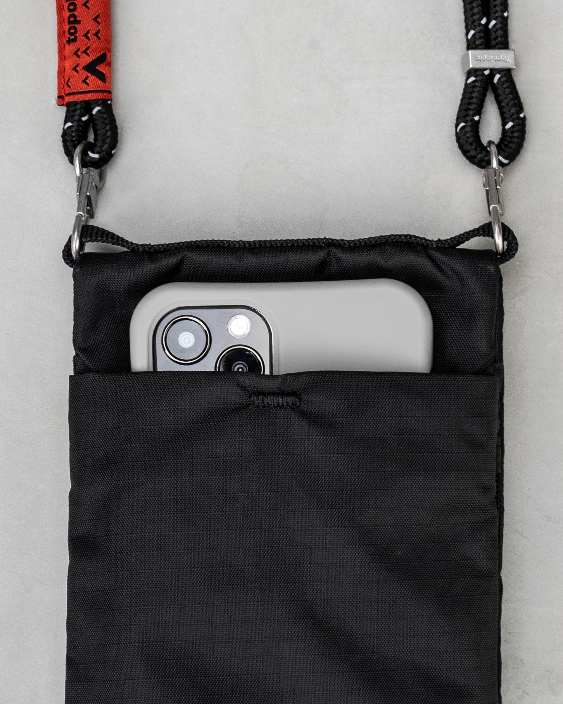 Phone Sacoche / Black / 3.0mm Purple Patterned