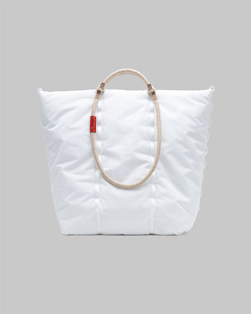 Cloud Tote / Marshmallow / 10mm Rope Loop / Coffee Melange