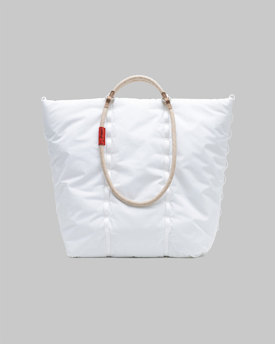 Cloud Tote / Marshmallow / 10mm Rope Loop / Coffee Melange