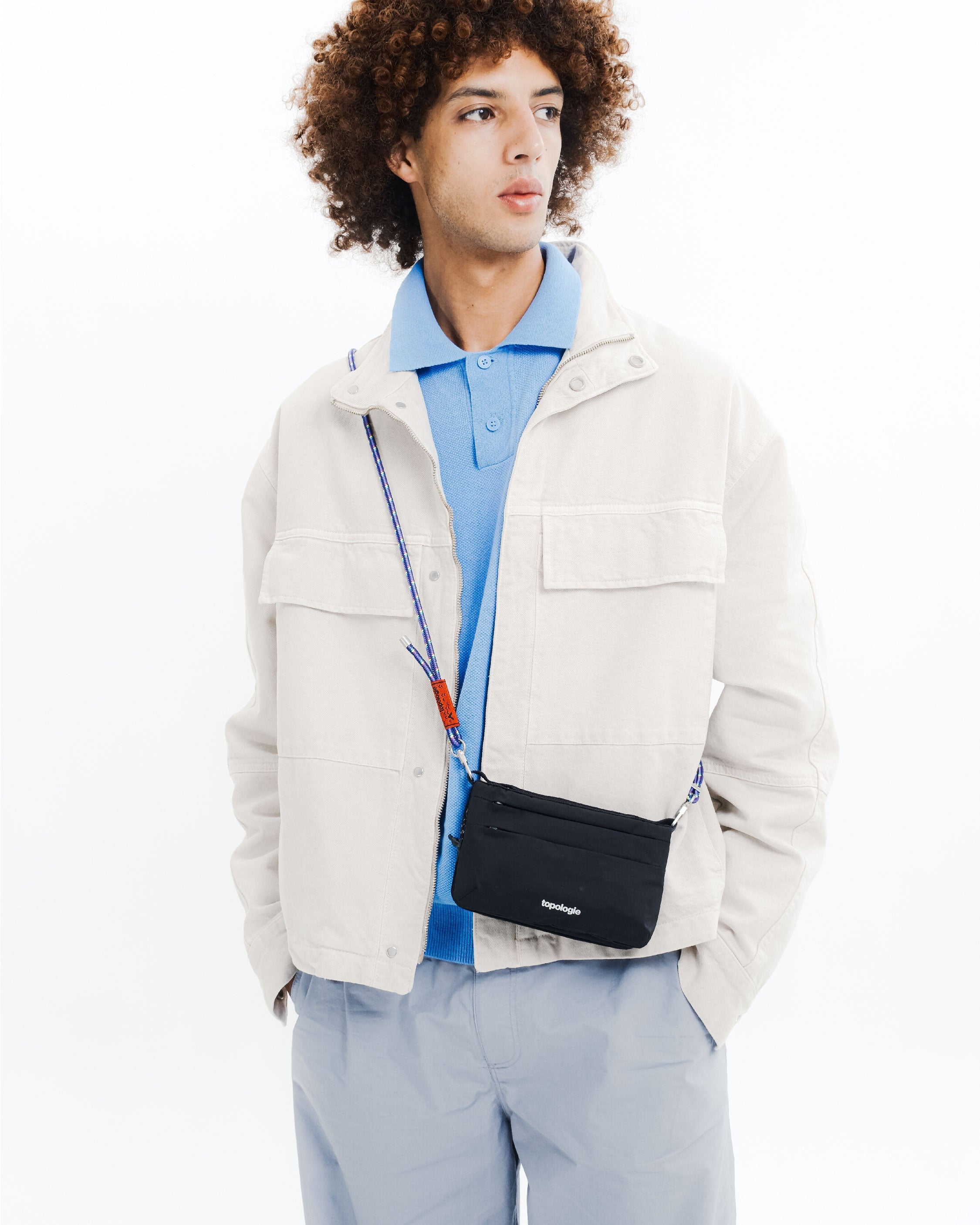 Phone Sacoche 90 / Black (Tech Sateen) / Utility Sling / Slate