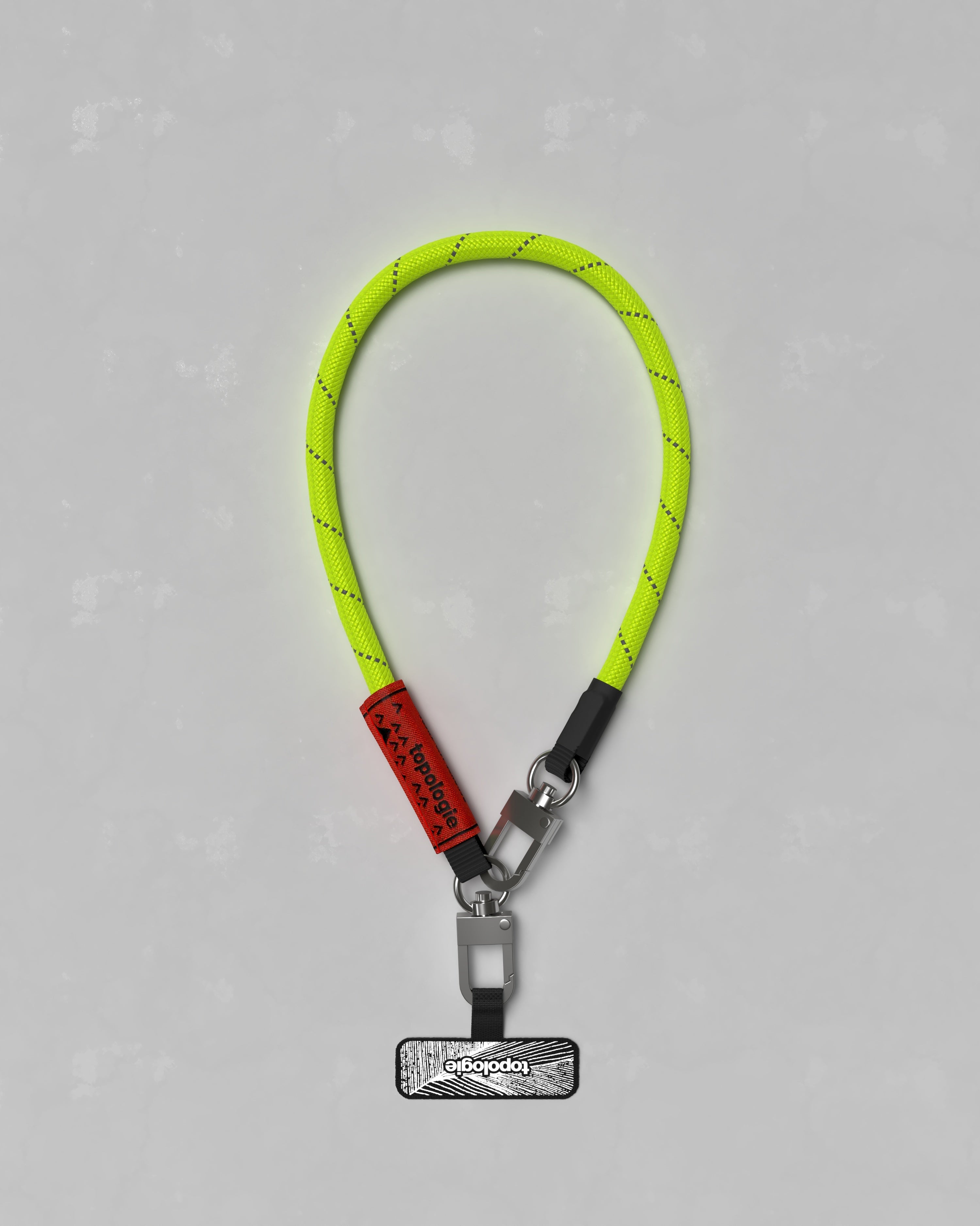 8.0mm Wrist Strap Neon Yellow + Phone Strap Adapter