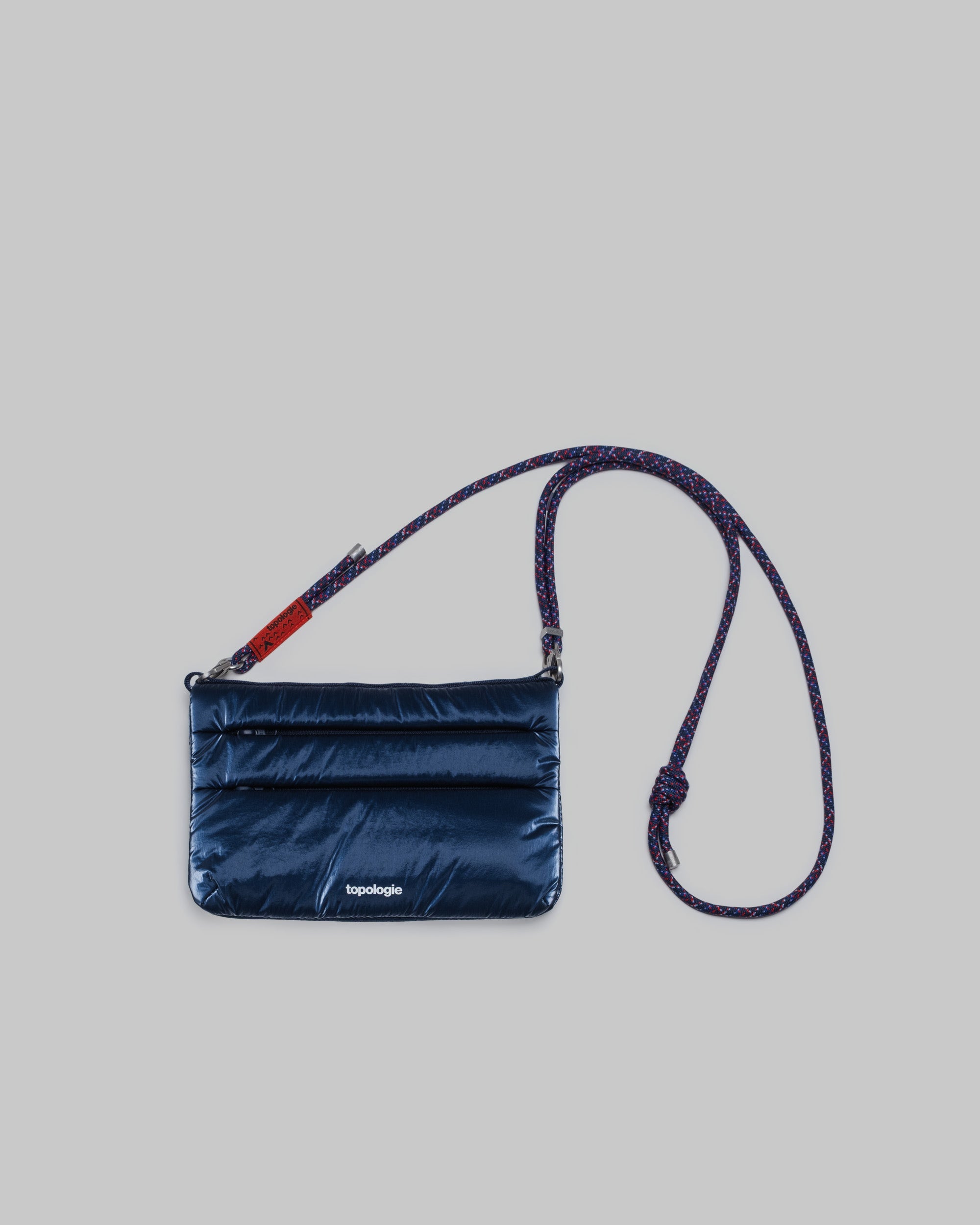 Flat Sacoche Small / Marine Blue Metallic / Puffer / 6.0mm Rope / Marine Blue Glitch