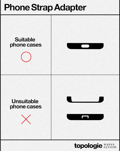 20mm Sling / Black + Phone Strap Adapter