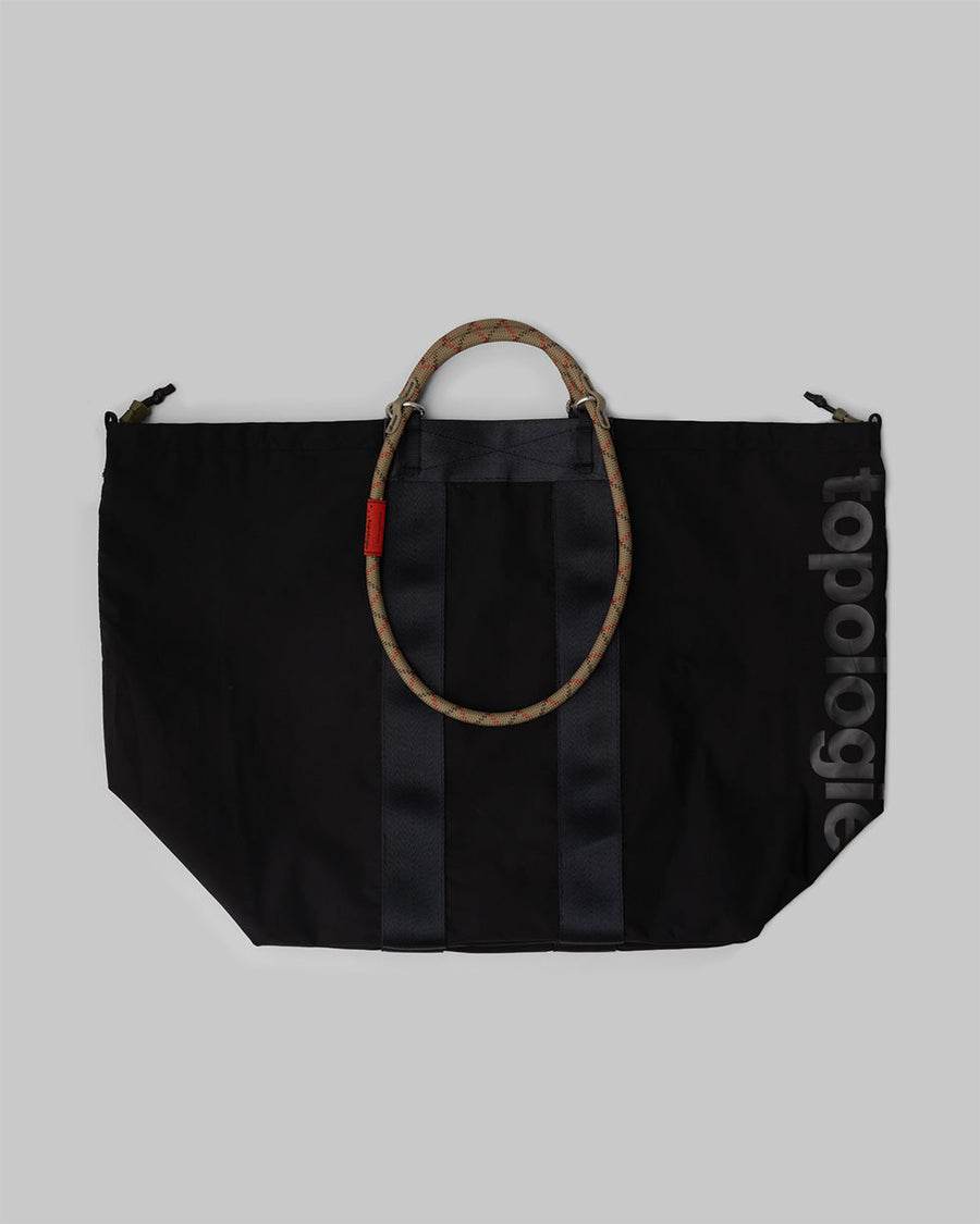 Summit Tote Large / Black / Olive (Tech Sateen) / 10mm Rope Loop / Sand Helix